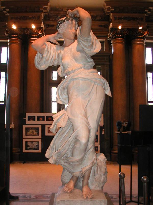 One of many statues