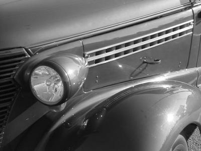 black & white 38 Chevy