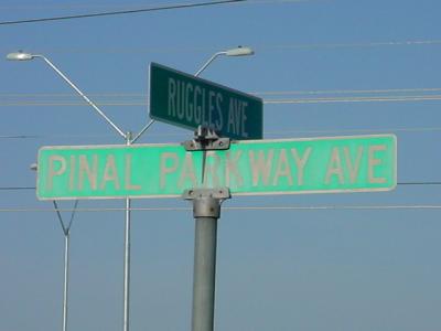 Ruggles Avenue and Pinal Parkway Avenue Florence Arizona 85232