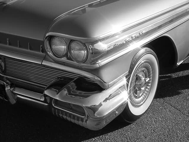 beautiful oldsmobile <br> in black and white