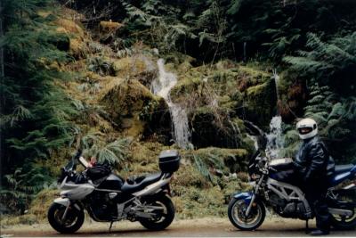 Lisa on her SV650 Bandit and Waterfall.jpg