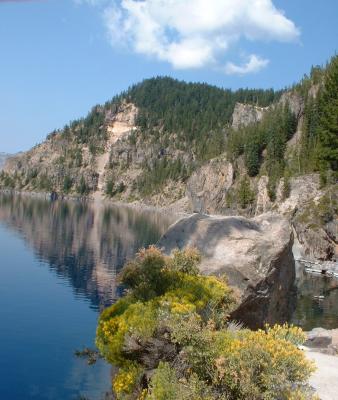 Water level at Crater Lake