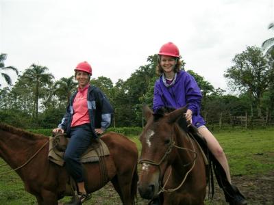 horse back riding in costa rica, through the rain forest, over the valley and through the woods and almost to grandma's house