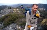 Tim and Jonno in Wind On Mt Kelly