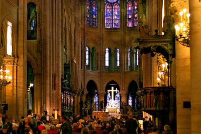 Notre Dame inside detail