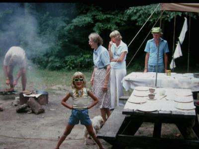 Camping in IN. Jim, Barb, Pearl, Pat, & Jerry