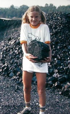 Barb with coal near Brookville, PA, in '82