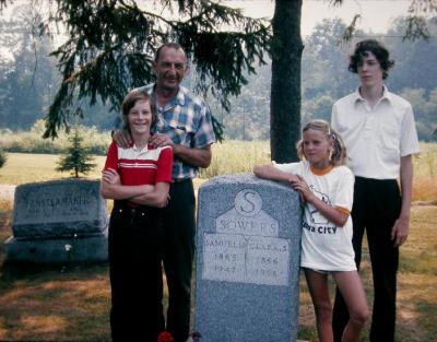 Pat, Dick, Barb & Mike at Sowers Cem in '82