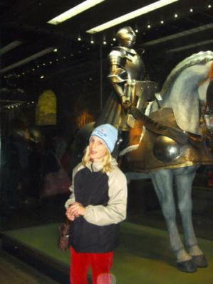 Julie and her knight in shining armor.
