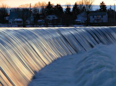 Water flowing at the Chambly Dam; 1 hour South-West of Montreal.
