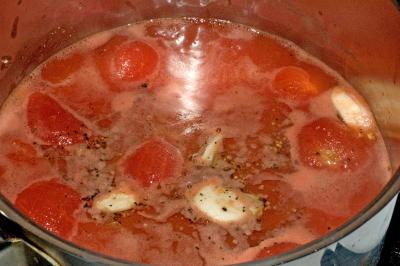 pasta tomato sauce preparation