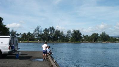 Fishing near Coconut Island