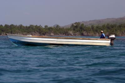A man in the sea