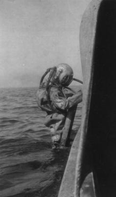 Diving off Sheerness 1948