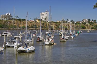 Brisbane River - Yacht Parking 1