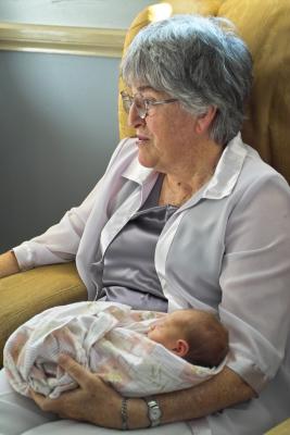 Grandma Shoei and Newborn Jade