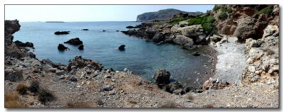 private cove at Falassarna Beach, Crete