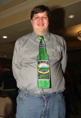 Brian Matt, appropriately dressed for the Belgian beer banquet