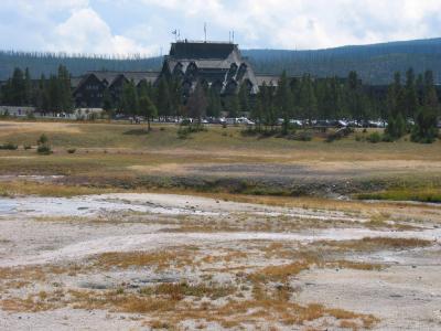 View of Inn from the geyser basin