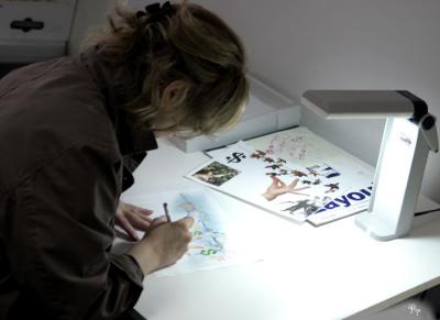 April 14, 2005 - Artist at work