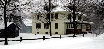 Fischer Farm House In Winter Storm