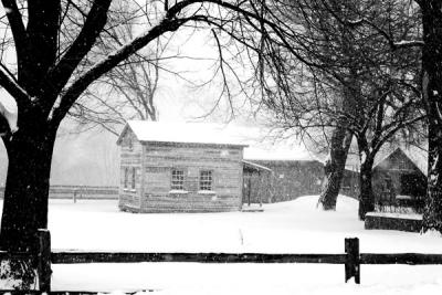 Fischer Farm Cabin In a Winter Storm