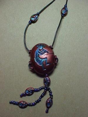 Kokopelli 'rock purse' necklace (it opens up)