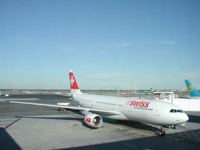 Our Chariot!  Swiss A330 bound for Geneva