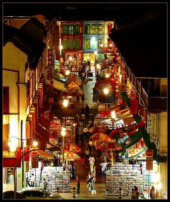 Chinatown: from the air, by night