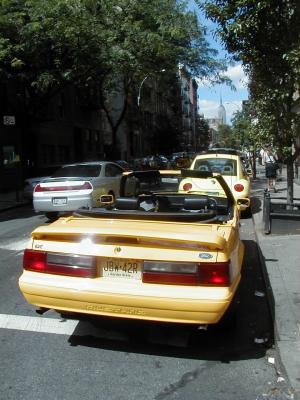 Yellow Mustang, Yellow Beetle, Empire State in Soho