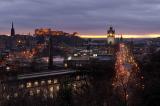 Edinburgh City Centre at Dusk