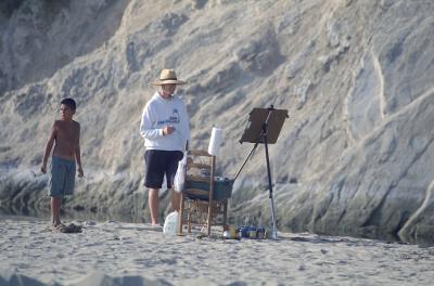 3-14-Painter on the Beach