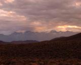 Sierra Nevada at sunset, Inyo Mountains