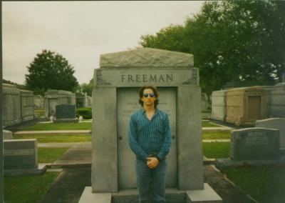 Me at a Freeman family crypt in  n.o.cemtary
