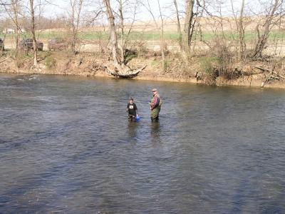 Steve and Nick on the first day of Trout Season