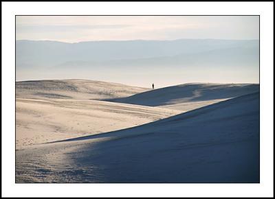 Lone man, White Sands NM