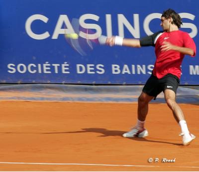 Accelération du coup droit de Roger Federer
