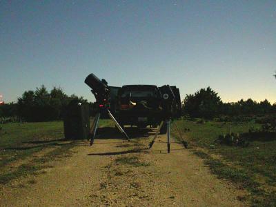 9/21/02 Nearly full moon, 8 & 12 inch scopes