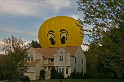 Balloon Lands in Neighbors backyard