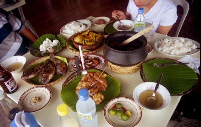 A lunch in the Philippines, July 1999.