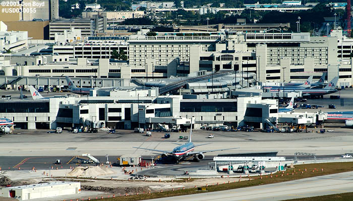 2003 - Miami International Airport - View of center part of terminal airport stock photo #3091