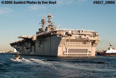 USS Bataan (LHD-5) entering Port Everglades Inlet for Fleet Week 2005 military stock photo #5017