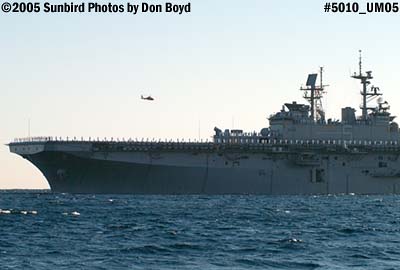 USS Bataan (LHD-5) entering Port Everglades Inlet for Fleet Week 2005 military stock photo #5010