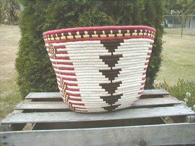 Large about 14 inches tall Coiled Nisqually Design Basket