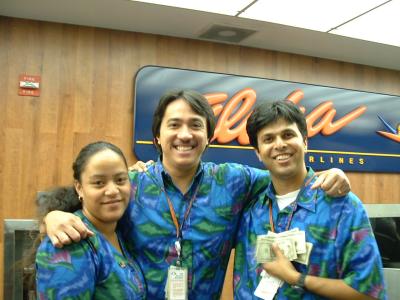 Aloha from OAKTR Front Counter Mae, Miguel & Shanif