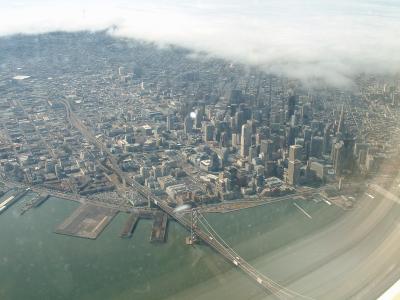 San Francisco:  The City from Seat 3A on AQ441 bound for HNL