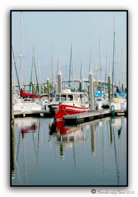 Red Boat in Kemah Marina