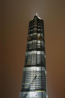Jin Mao Tower at night