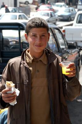Boy at a shwarma stand, At-Tafila