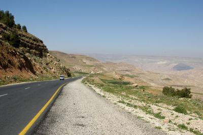 Continuing along the King's Highway north of At-Tafila through Wadi Hasaa